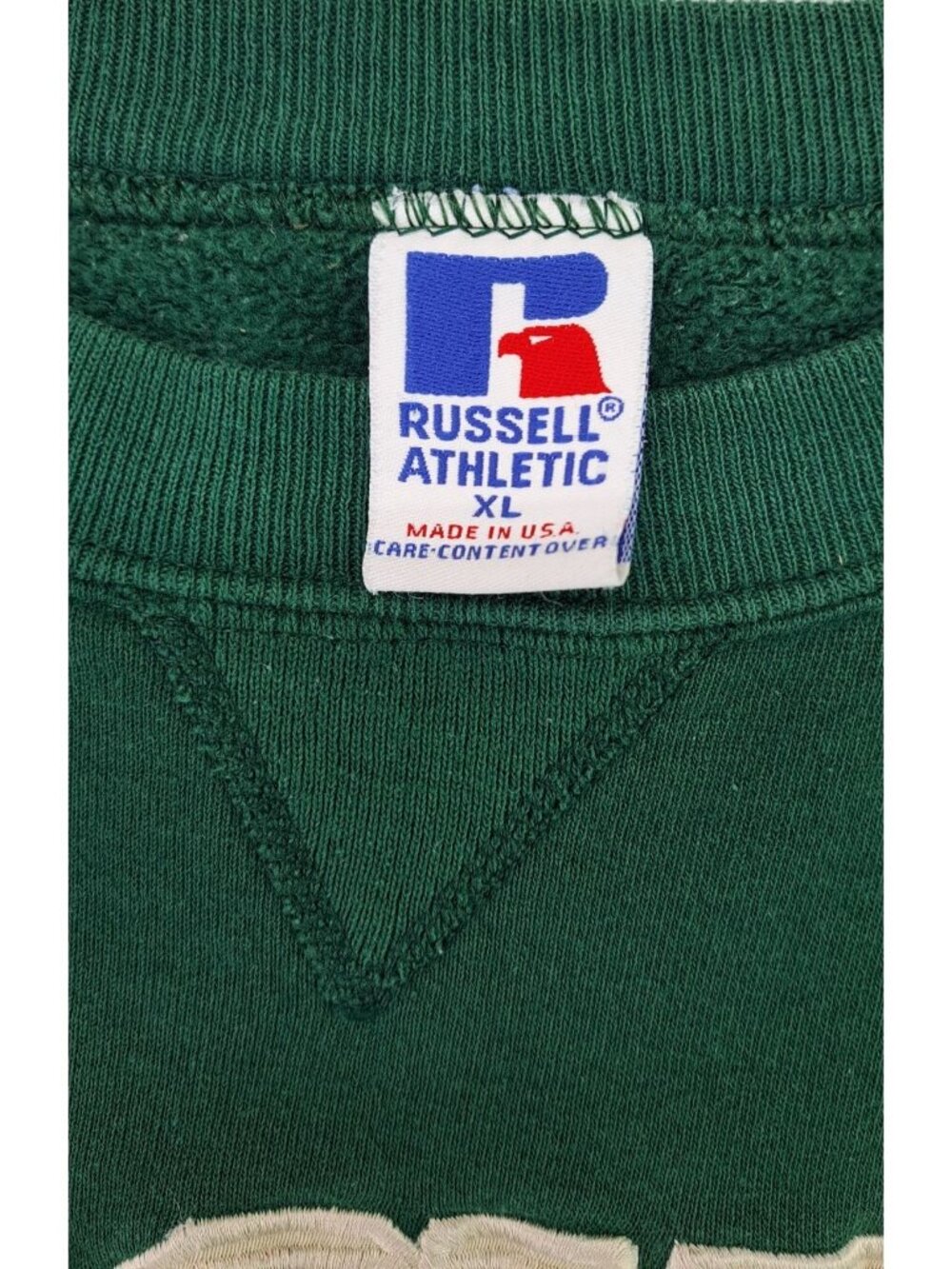 Vintage KSU K-State Wildcats Russell Athletic Green Sweatshirt Men XL Floral - Picture 5 of 10